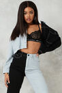Missguided - Blue Co Ord Contrast Panel Denim Jacket Missguided - Blue Co Ord Contrast Panel Denim Jacket