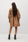 Mango - medium brown Organic cotton puffed dress Mango - medium brown Organic cotton puffed dress