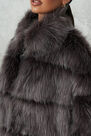 Missguided - Grey Pelted Faux Fur Coat Missguided - Grey Pelted Faux Fur Coat
