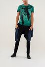 Salsa Jeans - Green Cotton Regular Fit T-Shirt With Texture And Effects Salsa Jeans - Green Cotton Regular Fit T-Shirt With Texture And Effects