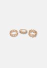 Missguided - 3 Pack Chain Pave Ring Missguided - 3 Pack Chain Pave Ring
