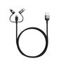 Adam Elements - Adam Elements PeAk II Trio MFI Lightning/Type-C/Micro-USB Cable Grey 1.2m Adam Elements - Adam Elements PeAk II Trio MFI Lightning/Type-C/Micro-USB Cable Grey 1.2m