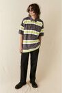 Urban Outfitters - ASSORT iets frans... Lime & Grey Stripe Pique Polo Shirt Urban Outfitters - ASSORT iets frans... Lime & Grey Stripe Pique Polo Shirt