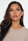 Missguided - Gold Look Gift Rope Edge Coin Pendant Necklace, Women Missguided - Gold Look Gift Rope Edge Coin Pendant Necklace, Women