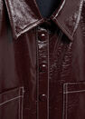 Mango - dark red Patent finish overshirt with chest pockets Mango - dark red Patent finish overshirt with chest pockets