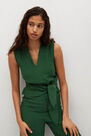 Mango - green Lyocell jumpsuit with belt Mango - green Lyocell jumpsuit with belt