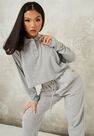 Missguided - Grey Marl Extreme Oversized Slouch Polo T Shirt Missguided - Grey Marl Extreme Oversized Slouch Polo T Shirt
