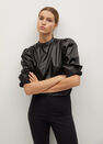 Mango - black Cotton leggings with pleat detail Mango - black Cotton leggings with pleat detail