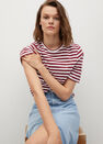 Mango - dark red 100% recycled cotton t-shirt, Women Mango - dark red 100% recycled cotton t-shirt, Women