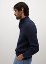 Mango - medium blue Zipped cotton cardigan Mango - medium blue Zipped cotton cardigan