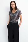 Mohito - Shiny Knit Blouse - Black Mohito - Shiny Knit Blouse - Black