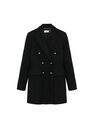 Mango - black Textured wrap coat Mango - black Textured wrap coat