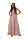 Mango - natural white Maxi dress with back slit, Women Mango - natural white Maxi dress with back slit, Women