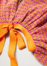 Mango - orange Combined knit top with opening Mango - orange Combined knit top with opening