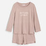 Reserved - Ladies’ Sweatshirt pajamas with shorts - Brown Reserved - Ladies’ Sweatshirt pajamas with shorts - Brown