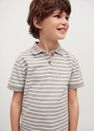 Mango - medium grey Organic cotton printed polo shirt Mango - medium grey Organic cotton printed polo shirt