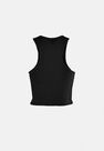 Missguided - Black Rib Racer Front Crop Top Missguided - Black Rib Racer Front Crop Top