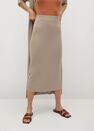 Mango - Pastel Grey Cable Knit Skirt Mango - Pastel Grey Cable Knit Skirt