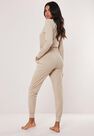 Missguided - Beige Casual Loungewear Jumpsuit Missguided - Beige Casual Loungewear Jumpsuit
