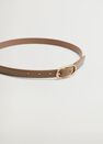 Mango - Lt-Pastel Brown Metal Buckle Belt, Women Mango - Lt-Pastel Brown Metal Buckle Belt, Women
