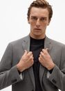 Mango - grey Structured textured blazer Mango - grey Structured textured blazer