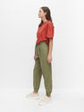 Reserved - Viscose trousers with belt - Khaki Reserved - Viscose trousers with belt - Khaki