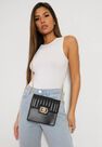 Missguided - Black Black Quilted Double Ring Cross Body Bag Missguided - Black Black Quilted Double Ring Cross Body Bag