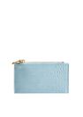 Mango - lt-pastel blue Croc- effect zipper purse Mango - lt-pastel blue Croc- effect zipper purse