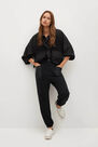 Mango - Black Elastic Waist Trousers, Women Mango - Black Elastic Waist Trousers, Women