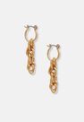 Missguided - Gold Look Twist Chain Drop Earrings, Women Missguided - Gold Look Twist Chain Drop Earrings, Women