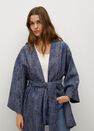Mango - navy Embroidered cotton caftan Mango - navy Embroidered cotton caftan