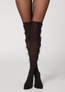 Calzedonia - BLACK Side Bow Longuette Effect Tights Calzedonia - BLACK Side Bow Longuette Effect Tights