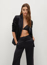 Mango - Black Satin Suit Pants Mango - Black Satin Suit Pants