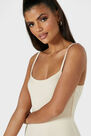 Missguided - Camel Sand Rib Strappy Midi Dress Missguided - Camel Sand Rib Strappy Midi Dress