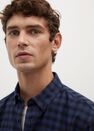 Mango - navy Regular fit checked flannel shirt Mango - navy Regular fit checked flannel shirt