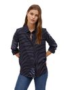 Mango - Medium Blue Recycled Polyester Shirt Mango - Medium Blue Recycled Polyester Shirt