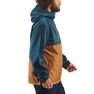 QUECHUA - Medium Men's country walking rain coat - NH100 Raincut Full Zip, Dark Petrol Blue QUECHUA - Medium Men's country walking rain coat - NH100 Raincut Full Zip, Dark Petrol Blue