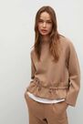 Mango - medium brown Sweater with ruffle detail Mango - medium brown Sweater with ruffle detail