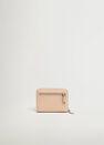 Mango - Pastel Pink Saffiano-Effect Wallet Mango - Pastel Pink Saffiano-Effect Wallet