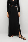 Mango - Black Slit Long Skirt, Women Mango - Black Slit Long Skirt, Women
