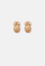 Missguided - Gold Pineapple Stud Earrings, Women Missguided - Gold Pineapple Stud Earrings, Women