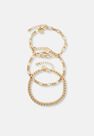 Missguided - Gold Gold Look Chain Bracelet 3 Pack Missguided - Gold Gold Look Chain Bracelet 3 Pack