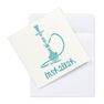 LITTLE MAJLIS - Little Majlis Inshallah Shisha Blue Greeting Card LITTLE MAJLIS - Little Majlis Inshallah Shisha Blue Greeting Card