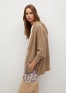 Mango - lt pastel brown Hooded cotton cardigan Mango - lt pastel brown Hooded cotton cardigan