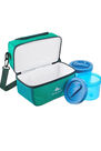 QUECHUA - Mh500 4.4 l hiking lunch box ice box (with 2 food boxes) - green, Unique Size QUECHUA - Mh500 4.4 l hiking lunch box ice box (with 2 food boxes) - green, Unique Size