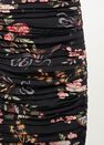 Mango - Black Gathered Printed Miniskirt Mango - Black Gathered Printed Miniskirt