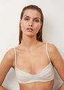 Mango - Light Beige Ribbed Bra Mango - Light Beige Ribbed Bra
