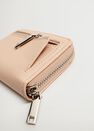 Mango - Pastel Pink Saffiano-Effect Wallet Mango - Pastel Pink Saffiano-Effect Wallet