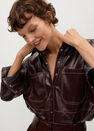 Mango - dark red Patent finish overshirt with chest pockets Mango - dark red Patent finish overshirt with chest pockets