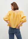 Mango - yellow Printed cotton blouse Mango - yellow Printed cotton blouse